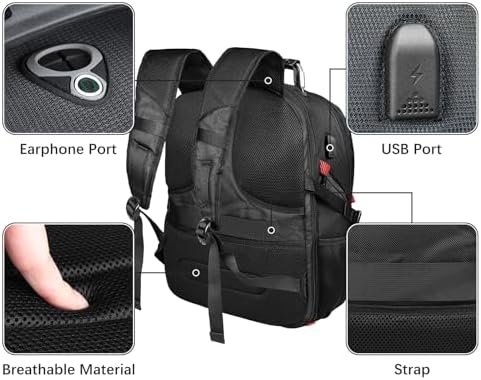 Extra Large Backpack, Big Capacity Backpack, Travel Laptop Backpack 50L for Women Men, College TSA Business Work Nursing Computer Bag 17 Inch, Black - Image 3
