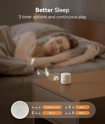 Dreamegg White Noise Sound Machine - Portable Sound Machine for Baby Adults, Travel Sound Machine for Sleep, 16 Nature Sound, Timer, White Noise Machine for Sleeping Office Privacy Home Gift - Image 6