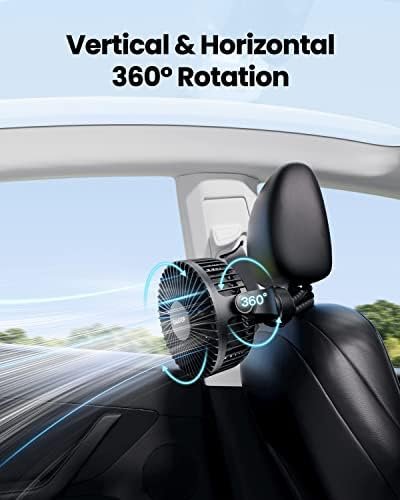 Gaiatop Mini Portable Stroller Fan, Battery Operated Small Clip on Fan, Detachable 3 Speed Rechargeable 360° Rotate Flexible Tripod Cooling Fan for Car Seat Crib Treadmill Travel Black - Image 6