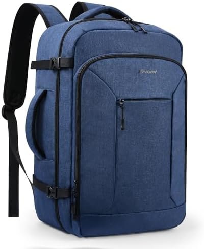 Travel Backpack for Women/Men,Waterproof Carry On Backpack with Laptop Compartment,Travel Essentials Backpack for Traveling,Business Hiking,Casual,Gym(Blue)