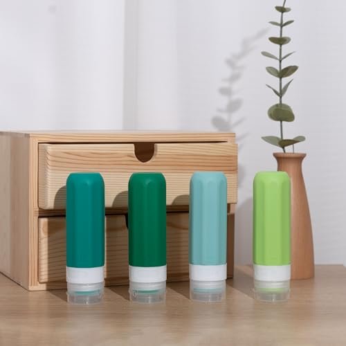 Travel Bottles for Toiletries, Tsa Approved 3.4oz Travel Size, BPA Free, Leak Proof, Refillable Liquid Silicone Containers - Squeezable Travel Accessories for Shampoo, Conditioner, Lotion - 4 Pack - Image 6