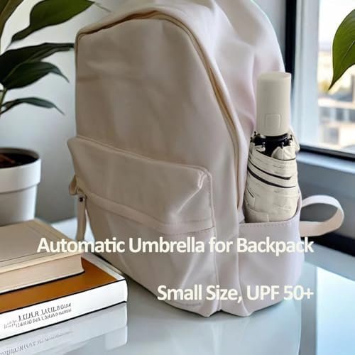 BAODINI Small UV Protection Travel Umbrella Compact for Rain and Sun UPF 50+ Windproof Portable 42 inch Umbrella for Women and Men - Image 4