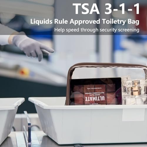 LETGO 4 Pack TSA Approved Clear Travel Toiletry Bag Zippers Carry-on Travel Size Toiletries Clear Makeup Bags in 4 Size Travel Accessories Essentials for Men and Women (Coffee, Pack of 4) - Image 3
