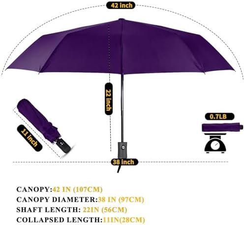MRTLLOA 42/49 Inch Compact Windproof Travel Umbrella for Rain, Lightweight, Portable, Automatic, Strong, Waterproof Folding Umbrellas for Women, Men and Teenagers - Image 2