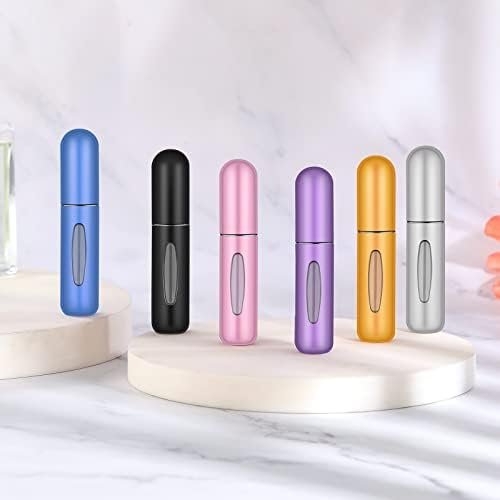 Perfume Travel Refillable Mini Perfume Atomizer Cologne Container Empty Travel Perfume Bottle, Stocking Stuffers for Women Men Small Perfume Spray Bottle for Travel Essentials 6 Pack 5ml/0.2oz - Image 8