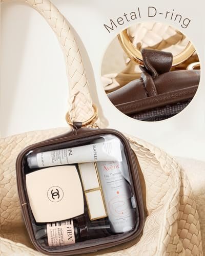 LETGO Small Cosmetic Bag for Purse Mini Makeup Bag for School Cute Clear Make Up Pouch for Travel Clear Cosmetic Bags Purse Essentials Make Up Bag for School Women Men (Mini Chocolate) - Image 3
