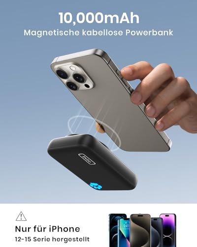 INIU for Magsafe Portable Charger, Small 10000mAh 20W PD Magnetic Power Bank, USB C in&Out Wireless Battery Pack Phone Charger, Only for iPhone 16/16 Plus/16 Pro/16 Pro Max, iPhone 15/14/13/12 Series - Image 9
