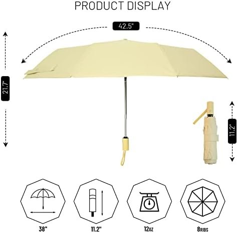 SY COMPACT Umbrella Automatic Travel Waterproof Light Folding Umbrellas Easy Carry for Women and Men - Image 5
