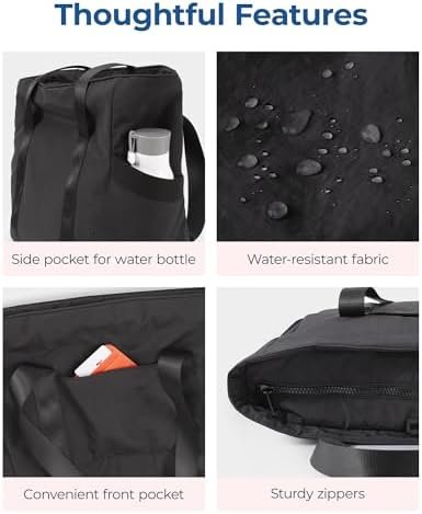 BAGSMART Tote Bag for Women with Zipper, Gym Tote with Compartments, Laptop Work Tote Nurse Dance Yoga Bag for Sport, Travel - Image 5