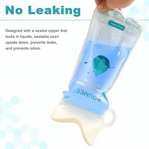 OUMEE 8/12/20/23/28 Pcs Emergency Disposable Urinal Bags, 700 ML Camping Pee Bags Unisex Urine Bag Vomit Bag for Travel Traffic Jam Portable Toilet Bag for Men Women - Image 5