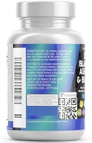 Sea Moss 3000mg Black Seed Oil 2000mg Ashwagandha 1000mg Turmeric 1000mg Bladderwrack 1000mg Burdock 1000mg & Vitamin C & D3 with Elderberry Manuka Dandelion Yellow Dock Iodine Chlorophyll ACV - Image 6