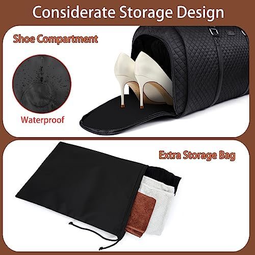 Convertible Garment Duffel Bag for Travel - Carry On Garment Bags With Toiletry Bag Large Weekender Bag for Men Women 2 in 1 Hanging Suitcase Suit Travel Duffel Overnight Bags 4pcs Set - Image 2