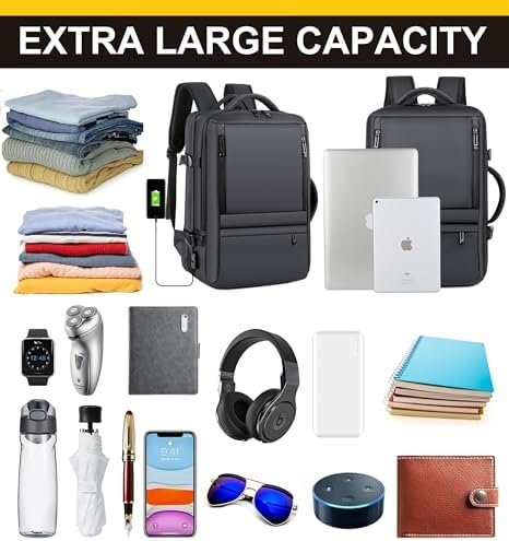 ALTOS OFFICE AND HOME. Expandable & Carry on Backpack, Extra Large 45L Airline Approved TSA, Synthetic Leather, Multiple Compartments, For Laptops up to 17", Water and scratch resistant, Comfortable - Image 2