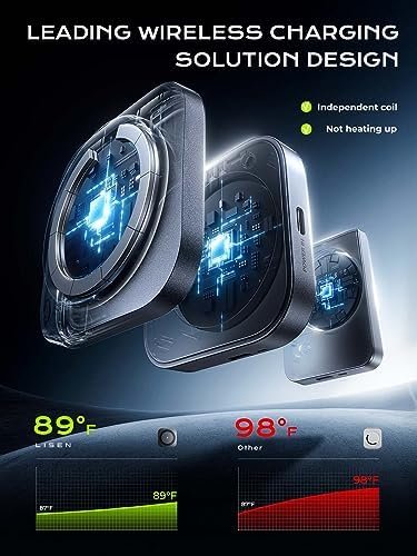 LISEN 3 in 1 Wireless Charging Station for Apple Devices Magsafe for iPhone Magnetic Charger Stand, Travel for iPhone Charging Station Multiple Devices Fits iPhone 16 15 Pro Max Airpods iWatch - Image 6