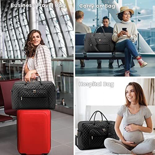 LOVEVOOK Travel Duffle Bag, Weekender Bag for Women with Toiletry Bag Carry on Overnight Bag with Laptop Compartment, Yoga Gym Bag with Wet Pocket Shoe Bag, Hospital Bag for Labor and Delivery - Image 6