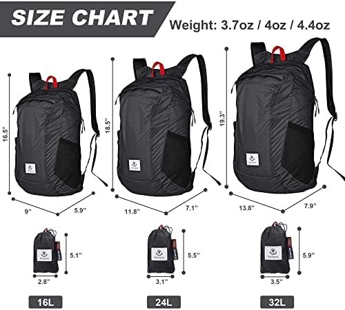 4Monster Hiking Daypack,Water Resistant Lightweight Packable Backpack for Travel Camping Outdoor - Image 3