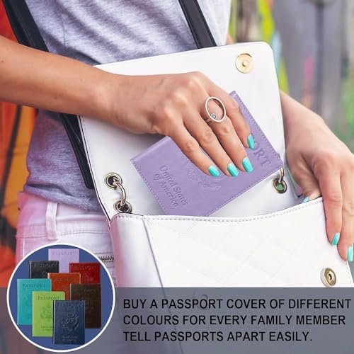 TIGARI Passport Holder for Travel, Slim Passport Cover for Women Men, Leather Passport Case Protector with Waterproof Slot, Family Vacation Plane Cruise Travel Essentials - Image 8
