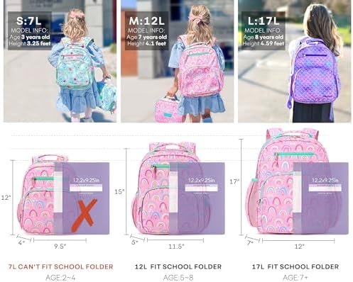 mibasies Toddler Backpack for Girls and Boys 2-4, Preschool Kindergarten Backpack, Cute Kids Backpacks for Girls(Rainbow) - Image 5