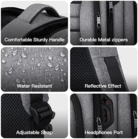Large Travel Backpack, Mens Laptop Backpack, Big Backpack 17 inch, Large Capacity Computer Backpack for Women, Travel Backpack Carry On Flight Approved, College School Business Work Backpacks, Grey - Image 2