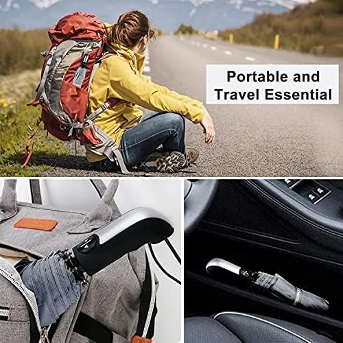 TradMall 2 Pack Travel Umbrella Windproof 46/56 Inches Large Canopy Reinforced Fiberglass Ribs Auto Open & Close - Image 6