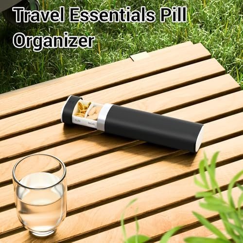 Weekly Pill Organizer 7 Day, Betife Daily Pill Box, Travel Pill Case, Cute Pill Holder to Hold Vitamins, Medicines, Supplements, Pills Organizer(Black) - Image 6