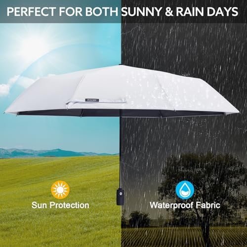 G4Free UPF 50+ UV Protection Large Travel Umbrella 42/46 Inch Auto Open Close Windproof Sun Blocking Umbrella - Image 6