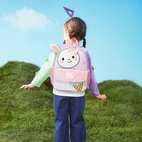 Cute Waterproof Toddler Backpack Girls for Boys 3D Animal Cartoon Rabbit Girls kids Bag for Baby Suitable for 1-5 Years Kids Backpack for Girls Travel(Little White Rabbit) - Image 2