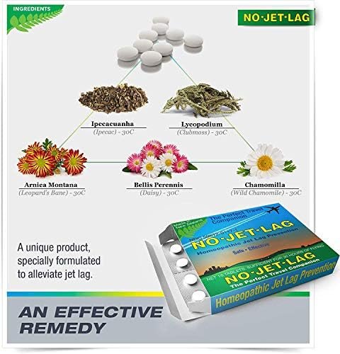 Miers Laboratories No Jet Lag Homeopathic Jet Lag Remedy (1 Pack, 32 Chewable Tablets), Travel Must Have, Flight Essential for Jet Lag Relief, Plant-Based. - Image 2