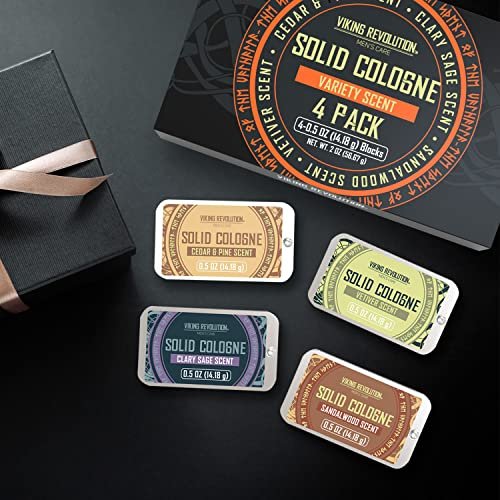 Viking Revolution 4 Pack Mens Solid Colognes Men 0.5 Oz - Men Solid Perfume with Cedar Wood, Clary Sage, Vetiver, Sandalwood Cologne for Men - Balm Cologne for Mens Cologne Balm Travel Cologne Wax - Image 6