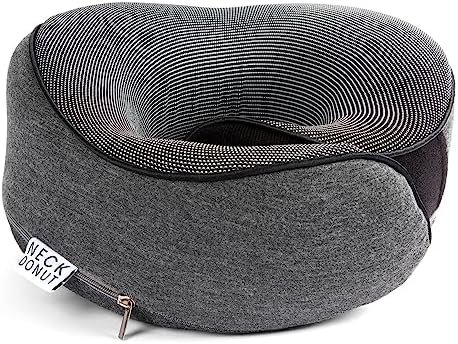 Neck Pillows for Travel - Airplane Pillow – Memory Foam for Kids & Adults – Travel Neck Pillow & Airplane Travel Essentials for Sleeping Support On Flight Or Car (Graphite Grey)
