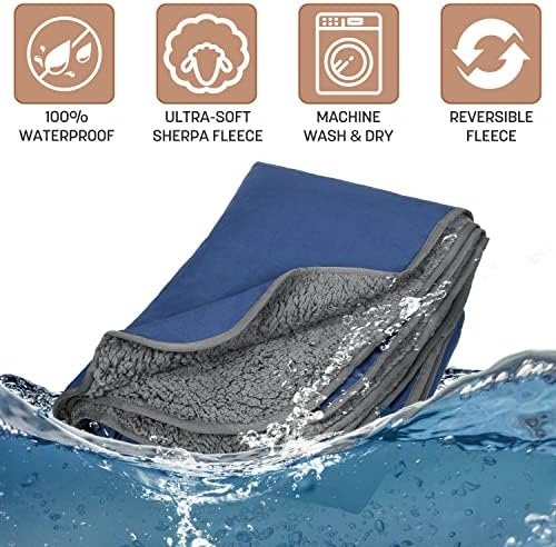 Tirrinia Waterproof Outdoor Blanket with Sherpa Lining, Windproof Triple Layers Warm Comfy Foldable for Camping Stadium, Beach, Picnic, Grass, Concerts, Car, Dog, 51''X 59'' & 59''X 80'' - Image 7