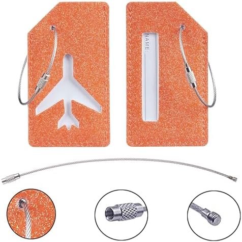 5 Pack Luggage Tag for Suitcases with Stainless Loop, TSA Approved, Privacy Protection Travel Essentials Bag Tags by Gostwo - Image 2