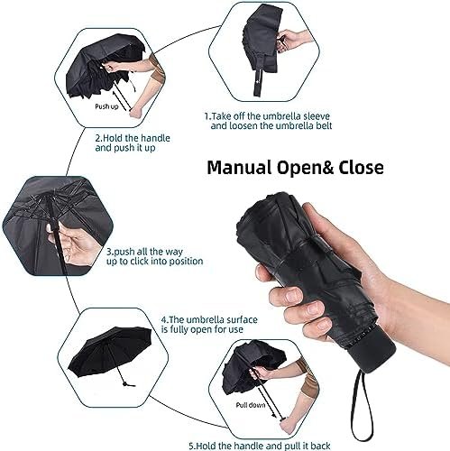 SY COMPACT Travel Umbrella - Lightweight Portable Mini Compact umbrellas-Factory outlet shop - Image 4