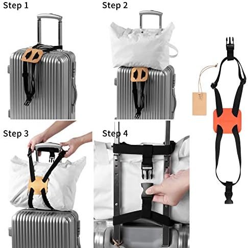 Luggage Straps , luggage add a bag strap,travel must haves High Elastic Suitcase Adjustable Belt Bag Bungees with Buckles (Orange) - Image 5