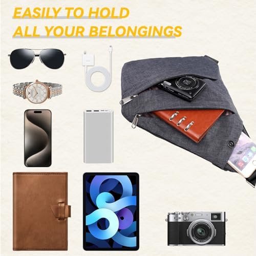 Vipost Anti Theft Bag, Anti Theft Crossbody Bag for Women/Men, Fashion Sling Bag Travel Crossbody Bag for Women - Image 4