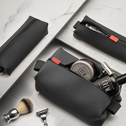 Tooletries - The Koby Dopp Kit - Silicone Toiletry Bag for Men, Travel Dopp Kit for Men - Heavy-Duty Zipper, Leak Resistance, Easy to Clean - 10" x 6" x 6" - Charcoal - Image 6