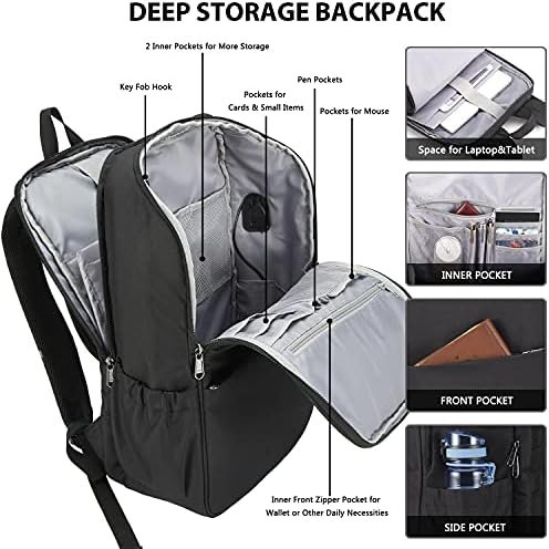 MAXTOP Travel Laptop Backpack with USB Charging Port Anti-Theft[Water Resistant] College School Bookbag Fits 17 Inch Laptop - Image 2