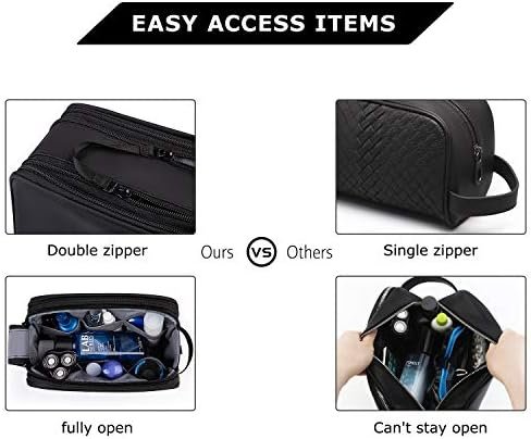 BAGSMART Toiletry Bag for Men, Travel Toiletry Organizer Dopp Kit Water-resistant Shaving Bag for Toiletries Accessories, Door Room Essentials, Black - Image 4