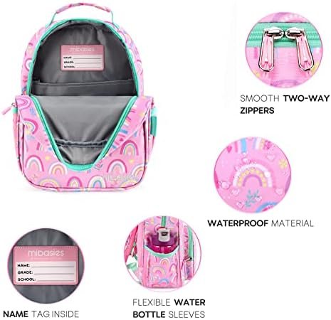 mibasies Toddler Backpack for Girls and Boys 2-4, Preschool Kindergarten Backpack, Cute Kids Backpacks for Girls(Rainbow) - Image 6