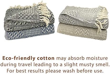 Arkwright Common Ground Bulk Blankets - Pack of 12 - Reversible 100% Cotton All Season Lightweight Couch Bed Throws for Wedding Guests, Travel, and Outdoor Events, 50 x 70 in, Block - Image 3