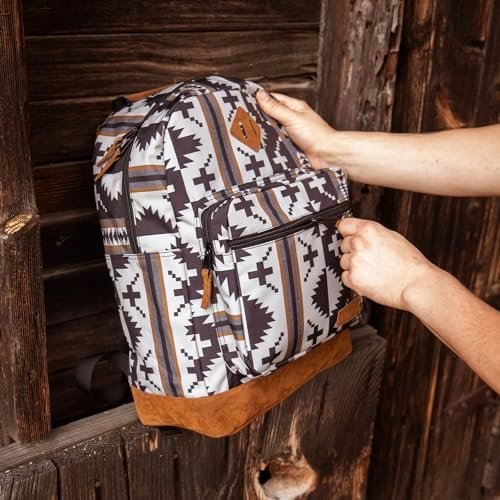 Wrangler Yellowstone Sturdy Backpack for Travel Classic Logo Water Resistant Casual Daypack for Travel with Padded Laptop Notebook Sleeve (Out West) - Image 6