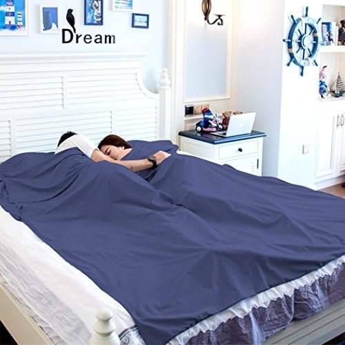Sleeping Bag Liners Lightweight Travel Camping Sheet Sleep Bag Liner Adults Lightweight Warm Weather Hotel Compact Portable Sleeping Sack Indoor Outdoor Hostels Traveling Backpacking Hiking Blankets - Image 7
