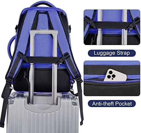 MATEIN Travel Backpack for Women, 50L Carry on Backpack with Wet Bag Expandable Flight Approved Luggage Backpack Suitcase, Large Weekender Bag Water Resistant Lightweight Daypack Gift for Travel Women - Image 4