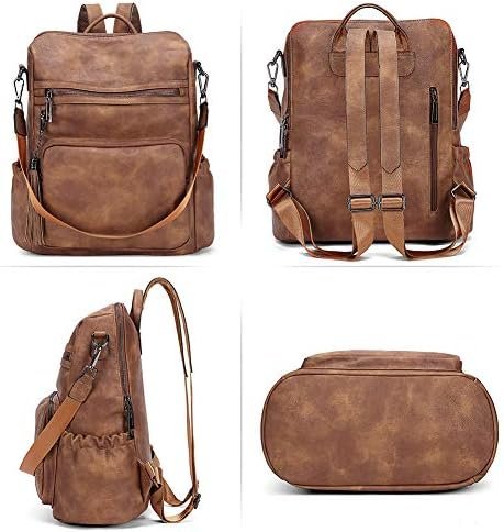 CLUCI Backpack Purse for Women Large Womens Backpack Leather Travel Backpack Fashion Backpack Purse Designer Ladies Shoulder Bags with Tassel Two-toned Brown - Image 6