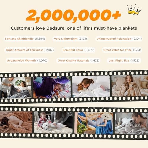 Bedsure Fleece Blankets Twin Size Grey - 300GSM Lightweight Plush Fuzzy Cozy Soft Twin Blanket for Bed, Sofa, Couch, Travel, Camping, 60x80 inches - Image 5