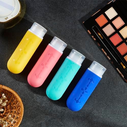 Travel Size Toiletries Bottles Kit-3oz TSA Approved Leak Proof Containers for Shampoo, Conditioner | Squeezable Silicone Tubes with Toiletry Bag-Travel Essentials Accessories Women Must Haves Colorful - Image 3