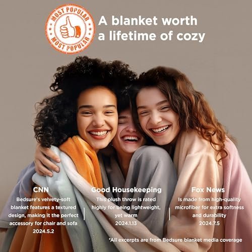 Bedsure Fleece Blankets Twin Size Grey - 300GSM Lightweight Plush Fuzzy Cozy Soft Twin Blanket for Bed, Sofa, Couch, Travel, Camping, 60x80 inches - Image 2