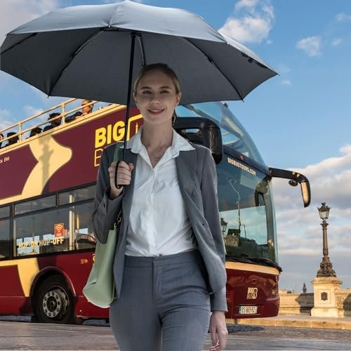 LANBRELLA Umbrella Windproof Compact Travel Umbrella Auto Open Close for Rain - Image 2