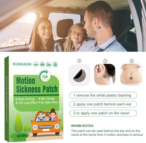 Motion Sickness Patches, Sea Sickness Patch with Waterproof and Non Drowsy 24 Count - Image 5