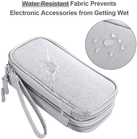 DDgro Travel Essentials for Men Women, Electronics Organizer Pouch Bag for Tech Accessories/Charger & Cords/Cables/Magic Mouse (Small, Light Gray) - Image 4